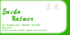 eniko malmer business card